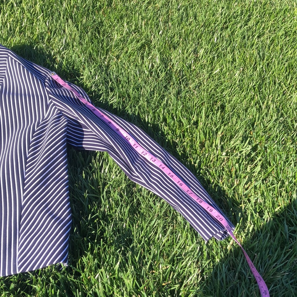 NWT Carlisle Jet Set Navy and White Pin Stripe Jacket - Picture 13 of 14